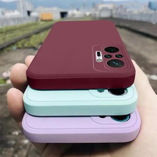 Original Liquid Silicone Case For Xiaomi Redmi Note 10 9 8 7 K40 10S 9S 9A Mi 10T 10 Pro 11 Lite 9 SE Poco F3 Soft Square Cover