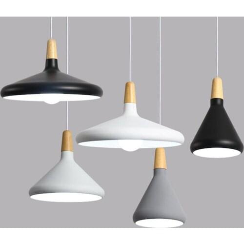 E27 Led Pendant Lights Modern Nordic Lamp Loft Pendant Lamp Wood Lamp Industrial Vintage Lamp Bedroom Dining Room Kitchen Light
