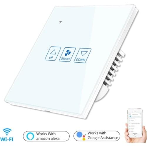 Wifi Fan Speed Control Touch Switch Smart Wall Switches Remote Control Waterproof Wireless Switch Work with Tuay EU UK Standard