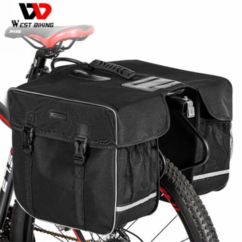 30L Bicycle Bag Waterproof Double-Side Large Capacity Rear Rack Pannier Cycling MTB Bike Luggage Carrier Trunk Bags