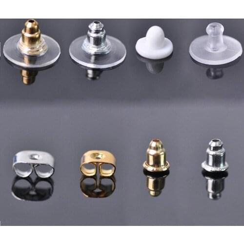 1 Box Earring Stopper Ear Back Plugs Ear Stud Nuts for Jewelry Earring Making Findings