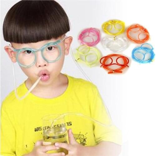 1 Pcs Color of Random Colorful Straws Novelty Toys Children Birthday Party Accessories Straws Kitchen Bar Glasses Home Gift K9K9