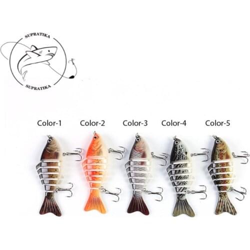 10cm/15.5g Artificial Multi-Section Wobblers Sinking Fishing Lure Hard Lure 3D Eye Bionic 7Segments High Quality Fishing Bait