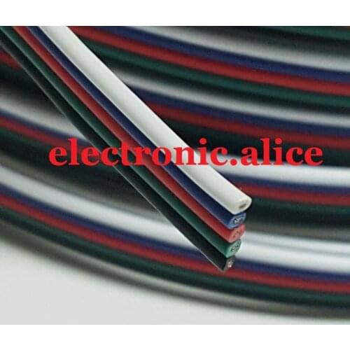 5M -100M Extension Cable Line for 5050 RGBW RGBWW LED Strip 5pin Cord Wire