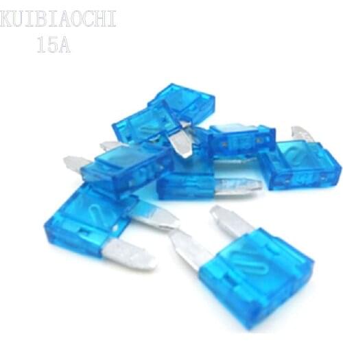 50pcs/lot 15A MINI Car Fuse Auto Car Truck ATC Mini Blade Trumpet Car Fuses 15A AMP Wire Set P5