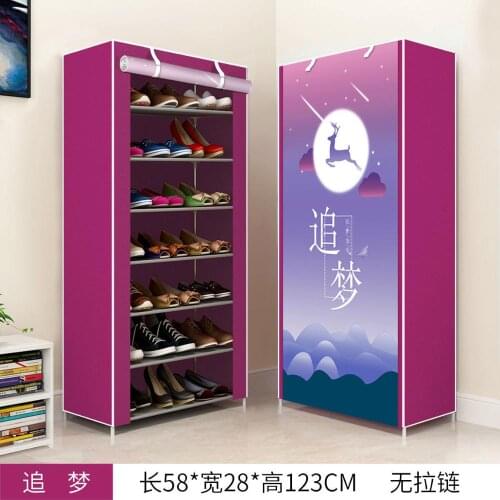 8 Layers Combination Shoes Organizer Cabinet Cloth Non-woven Storage Shoes Rack Folding Shelf Containers Holder Home Furniture