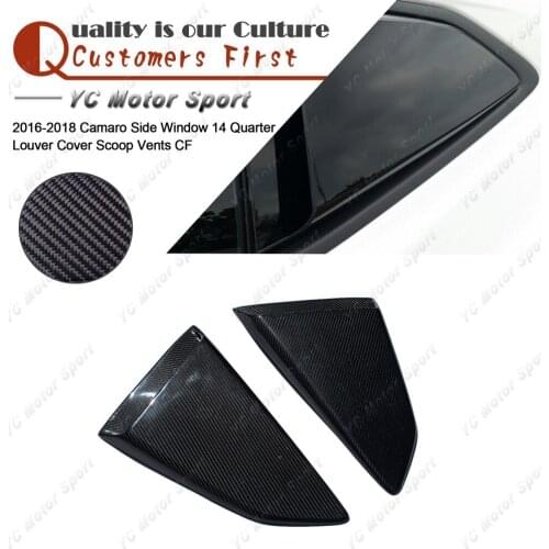 Car Accessories Carbon Fiber Side Window Vent Fit For 2016-2018 Camaro Side Window 14 Quarter Louver Cover Scoop Vents