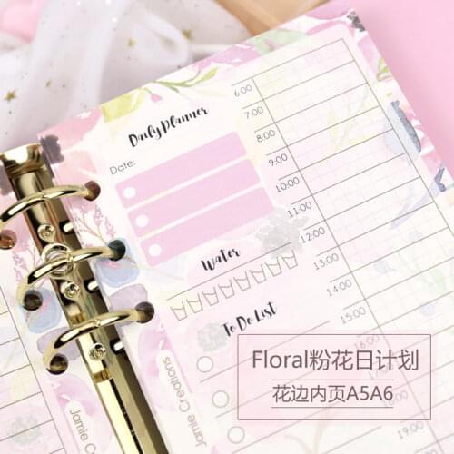 Yiwi 40 Sheets A5 A6 Timeline Plan Diary Color Inner Core Planner Filler Paper Inside Page Gift for filofax