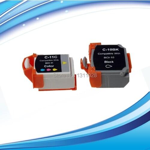 INK WAY Free Shipping 2 SETS of compatible ink cartridge wholesale BCI-10 BK BCI-11 C for BJC-50/55/70/80/85/85PW