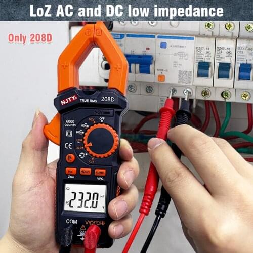 Digital Multimeter Clamp Meter 4000/6000 Counts Auto Range True RMS Amp DC/AC Current Clamp Tester Meters Voltmeter NCV Ohm Test