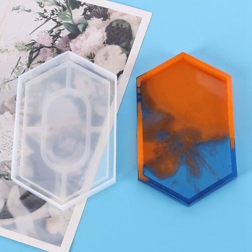 Hexagonal Coaster Silicone Resin Mold Jewelry Storage Tray Organizer DIY Craft Making