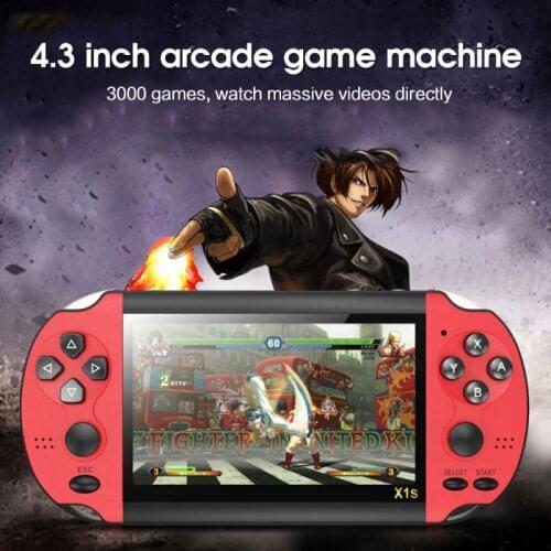 X1s 4.3-inch Game Console Nostalgic Classic Dual-Shake Game Console 8G Built-in 10,000 Games Support MP4 Video Player/e-book