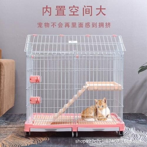 Cat cage with pointed roof cat cage villa cage with stair landing single drawer type cat cage