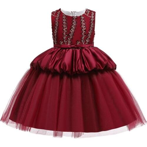 Little Flowers Girls Evening Ball Gown Flower Kids Dresses For Girls Children Wedding Dress Girl Dress Elegant Princess Dress