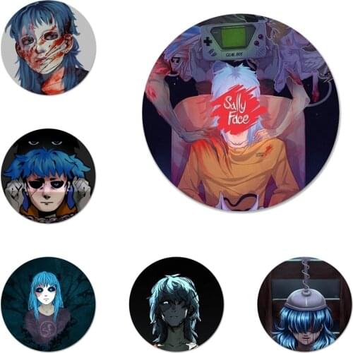 Sally face Icons Pins Badge Decoration Brooches Metal Badges For Backpack Decoration