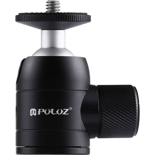 PULUZ Mini Tripod Ball Head Aluminum Alloy Metal 360 Degree Tripod Ball Head Panoramic Head W 1/4 Screw For DSLR GoPro Camera