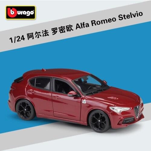 Bburago Diecast 1:24 Romeo Stelvio Red Static Simulation Alloy Model Car