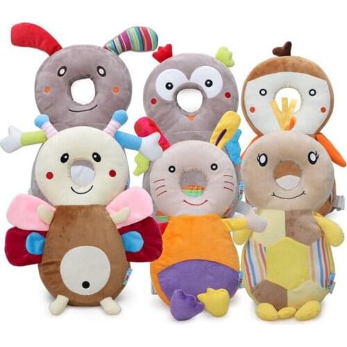 Cartoon animals Cute Baby Hand ring Rattles Baby Toys 0-12 Months Soft Plush Ring the bell Baby Rattle Baby Soothing hand doll