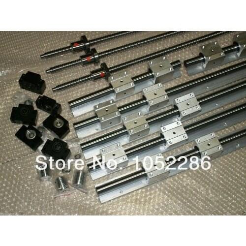 6 set Linear guide SBR20-L1700/1000/500mm+3 sets RM2005- L1550/950/350mm+3pcs 12x14mm coupler +3 set BK15/BF15