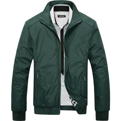 New Jacket Men Mandarin Collar Solid Jackets Male Casual Slim Fit Brand New Mens Fashion Overcoat Men Clothing Plus Size M-XXXL