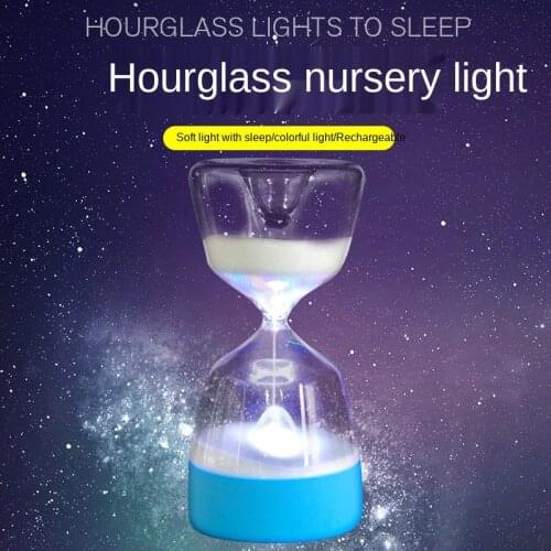 Hourglass With Sleeping Light Colorful Induction Timer Usb Night Light Valentines Day Home Decoration Gift Gift