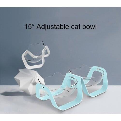 Pet Dog Cat Bowl Double Bowl With Raised Stand Non-slip Pet Food Water Bowl For Cat Dog Feeder Cat Drinking Water Bowl Container