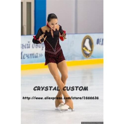 Professional Custom Figure Skating Dresses Girls Graceful New Brand Ice Skating Dresses For Competition Crystal DR3834