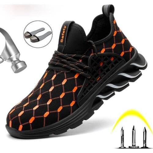 Work Shoes Anti-Smashing Steel Toe Man Safety Sneakers Industrial Footwear Ankle Security Boots Dropshipping Size 38-48