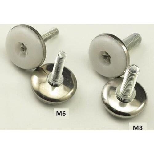 50pcs Adjustable leveling Chair Leg Feet Furniture mat Screw-in Base Sofa Bed Cabinet Table Floor Protector M8 M6
