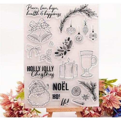 Christmas Pine Box Clear Stamps Transparent Seal 15x21cm Silicone Seal TPR Halloween Roller stamps DIY Scrapbooking Cards