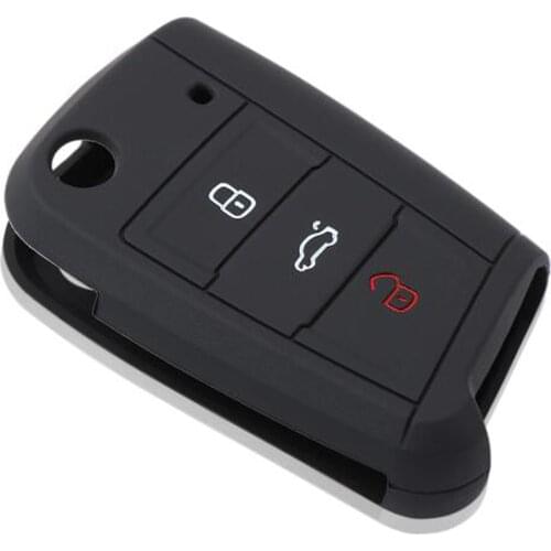 Silicone Key Case Cover For VW Polo Golf 7 Tiguan for Skoda Octavia Kodiaq Karoq for SEAT Ateca Leon Ibiza 2015 2016 2017
