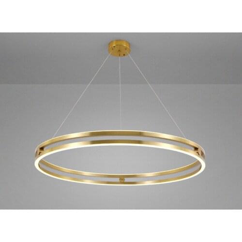 LED Chandelier Hall Modern Nordic Light Luxury Creative Luminaires Living Room Bedroom Dining Room Ring Minimalist Hanging Lamp