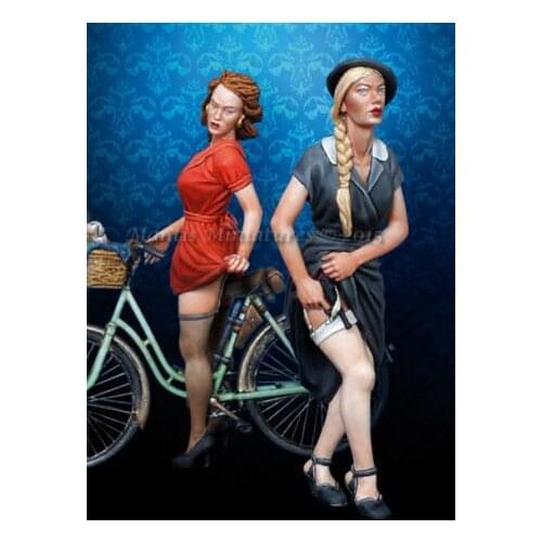 1/35 Assembly Reisn Figure Kit Female resistance members (no bicycle)