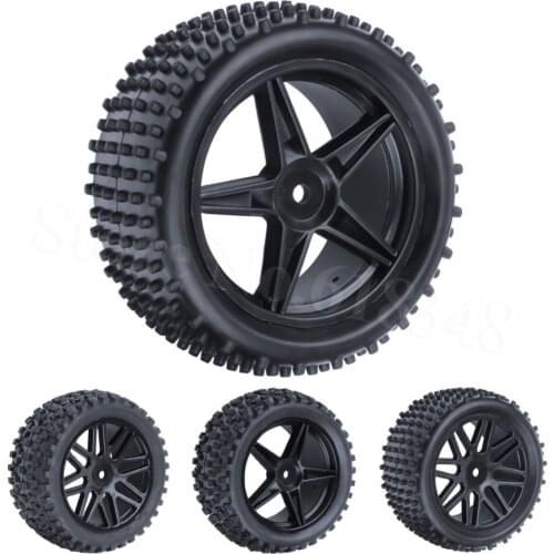 4pcs/Lot RC Buggy Tires Wheels 12mm Hex Hub Mount With Foam For RC 1/10 Off Road Car Electric Power HSP XSTR Pro 94107