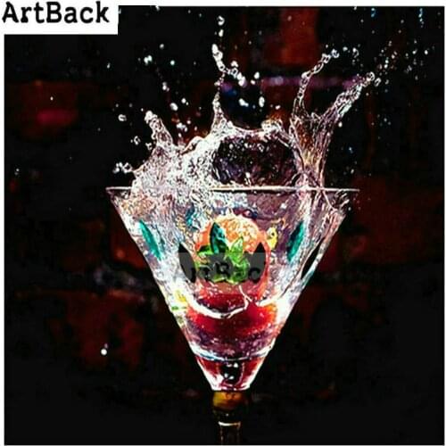 5D Diamond Painting Cup Fruit Rose Square / Round Drill Full Diamond Embroidery 3d Diamond Mosaic Home Decor