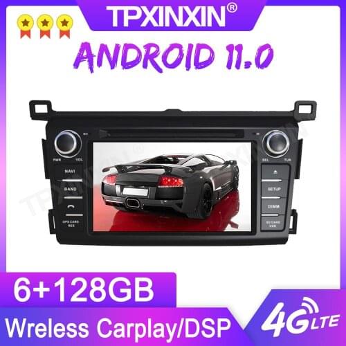 Android 11.0 6+128G For Toyota RAV4 New GPS Car Multimedia Player Headunit Audio Radio Navigtion Tape Recorder