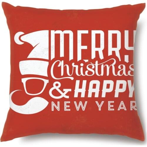 Artinlive 45*45 Polyester Red Throw Pillowcase Christmas Waist Cushion Cover Office Home Decor Pillow Case housse de coussin