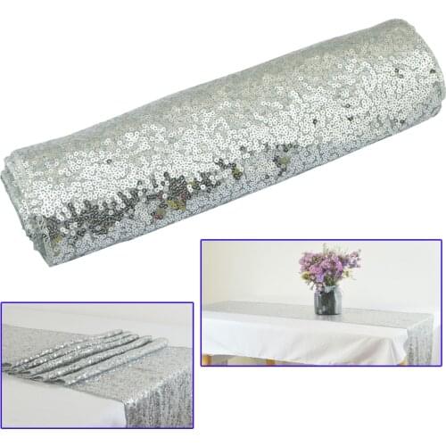 Sequin Table Runner For Wedding Banquet Decors Tea Table Christmas Birthday Party Table Runners Shiny Embroider Home Tablecloth