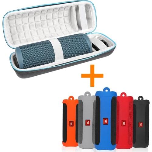 ZOPRORE Hard EVA Case Outdoor Travel Carrying Zipper Storage Bag + Soft Silicone Case Cover for JBL Flip 5 Bluetooth Speaker