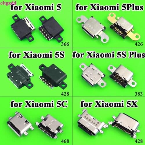 Cltgxdd 5Pin Micro USB Connector female jack socket Charging Port For Xiaomi Mi 5C 5X 5S 5 5S Plus Replacement Parts