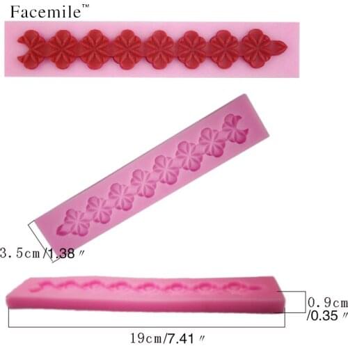 Facemile Silicone Cake Molds Fondant Wedding Cake Decoration Soap Chocolate Mould For Cake Baking Tool Border Decoration 50-30