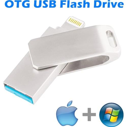 OTG Pendrive 16gb 32gb 64gb 128gb memory stick for ios 256gb 512g Metal USB Flash Drive for ipad iphone 13 12 11 X 9 8 7 6 5s se
