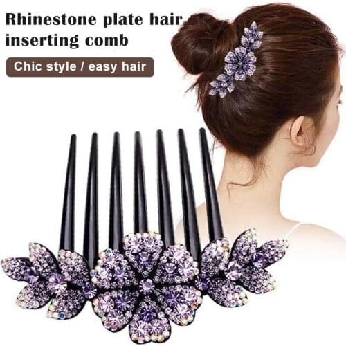 High Quality Crystal Decor Hair Side Comb Rhinestone Headwear Hair Accessories for Women