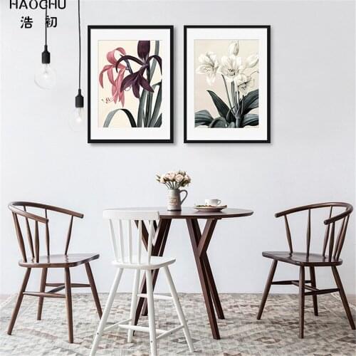 HAOCHU Modern European Plants Flowers Lycoris Radiata Orchid Canvas Wall Paintings Wall Pictures Sitting Room Living Room Home