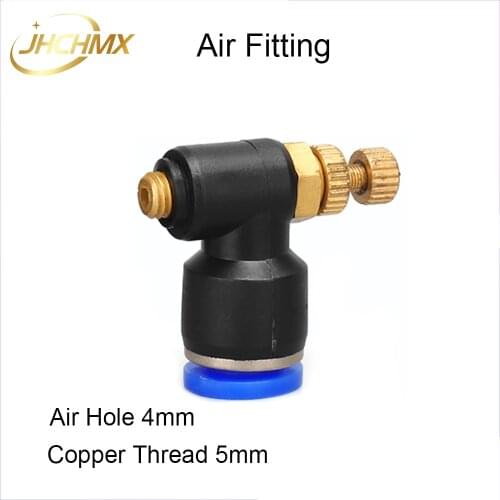 JHCHMX High Quality 5pcs/lot Air Fitting Air Assist Air Adjuster for Bodor CO2 Laser Cutting Machine Co2 Laser Cutting Head