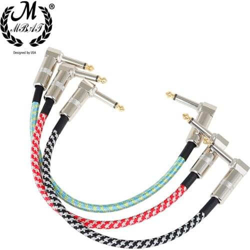 M MBAT High Quality Guitar Effect Pedal Cables Connecting Line 6.5mm Patch Pedal Cable 33cm Cord Copper Wire Guitar Accessories