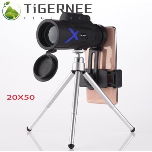 High Quality Powerful 20x50 Monocular Binoculars Large Zoom Portable Telescope lll Military Professional Hunting HD