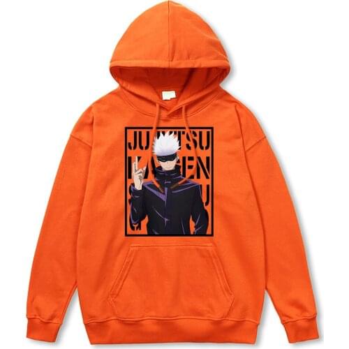 2020 new hoodie Jujutsu Kaisen fashion anime print Male Hoodies Korean Harajuku Men Sweatshirts Warm High Quality Mens Pullover