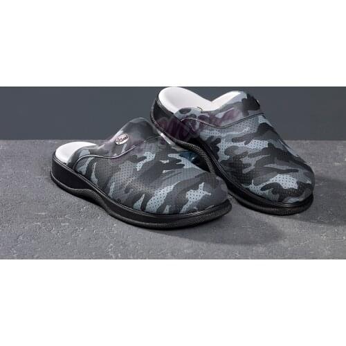 For Mens Orthopedic Slippers Breathable Genuine Leather Casual Driving Outdoor soft sole, doctor and nurse slippers