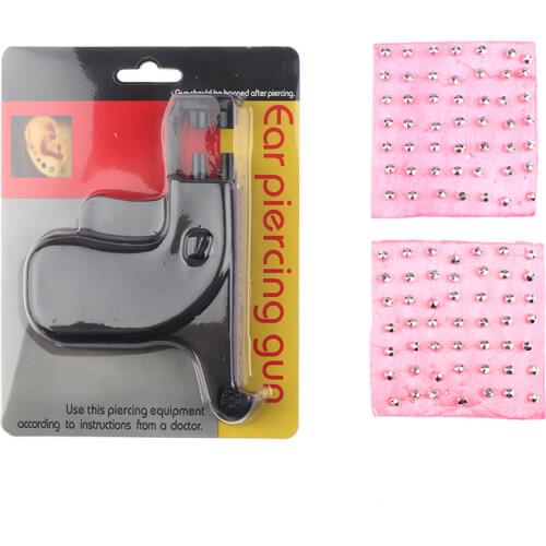 Pro Body Piercing Tool Kit Ear Nose Body Navel Piercing Tool Ears Studs Ear Piercing Body Jewelry Tool With 49 pairs Ear Stud